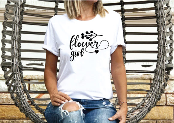 Flower Girl Svg Graphics for T-Shirt Designs