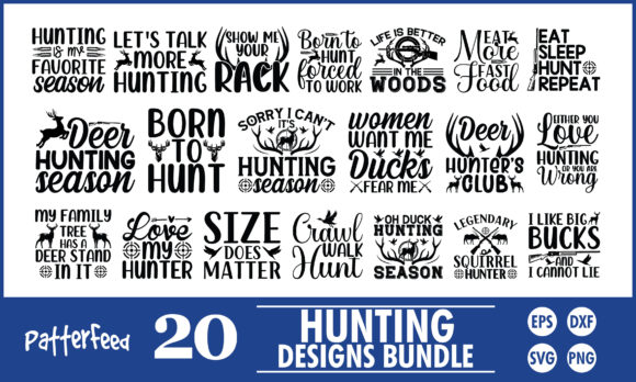 Fun Hunting SVG Bundle Graphics for Crafts