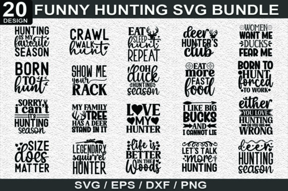 Funny Hunting SVG Bundle Graphics for Crafts