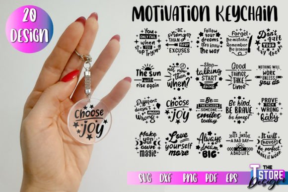 Motivational Quotes Keychain SVG Funny Graphics Crafts