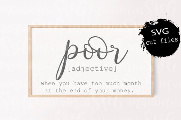 Poor Svg, Funny Definition Svg: A Graphic Asset for Playful Branding