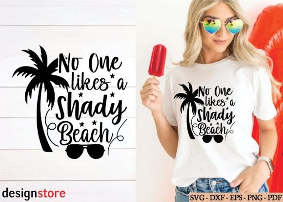 Shady Beach Graphic for T-Shirt Designs
